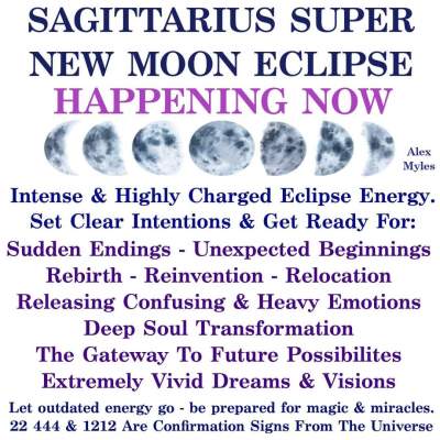 New Moon Solar Eclipse in Sagittarius!